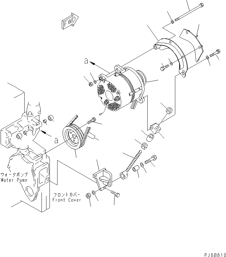 ALTERNATOR A. (50A),(SEE FIG.A6010-B4H4) (600-825-5110) KOMATSU