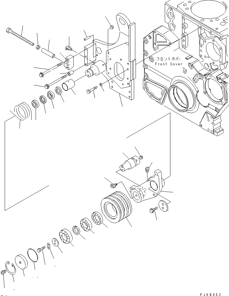 TENSION PULLEY ASS'Y 6240-61-4830 KOMATSU