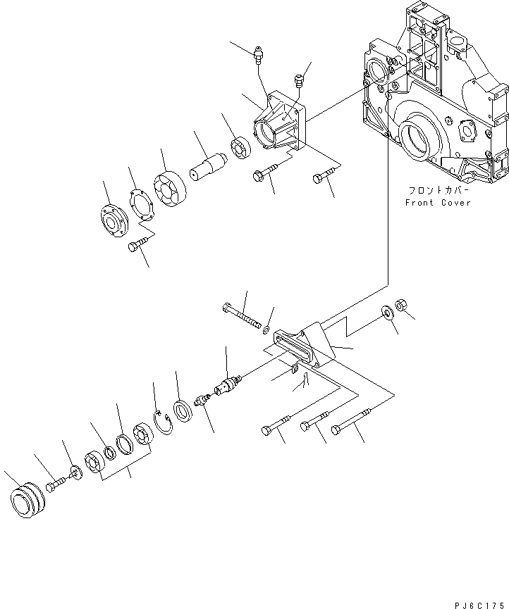 FAN BRACKET ASS'Y 6218-61-320A KOMATSU