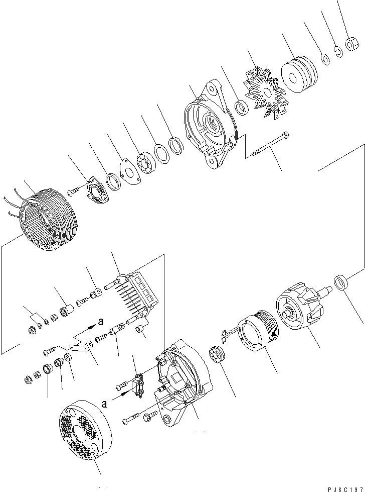 ALTERNATOR A. (50A) 600-825-6540 KOMATSU