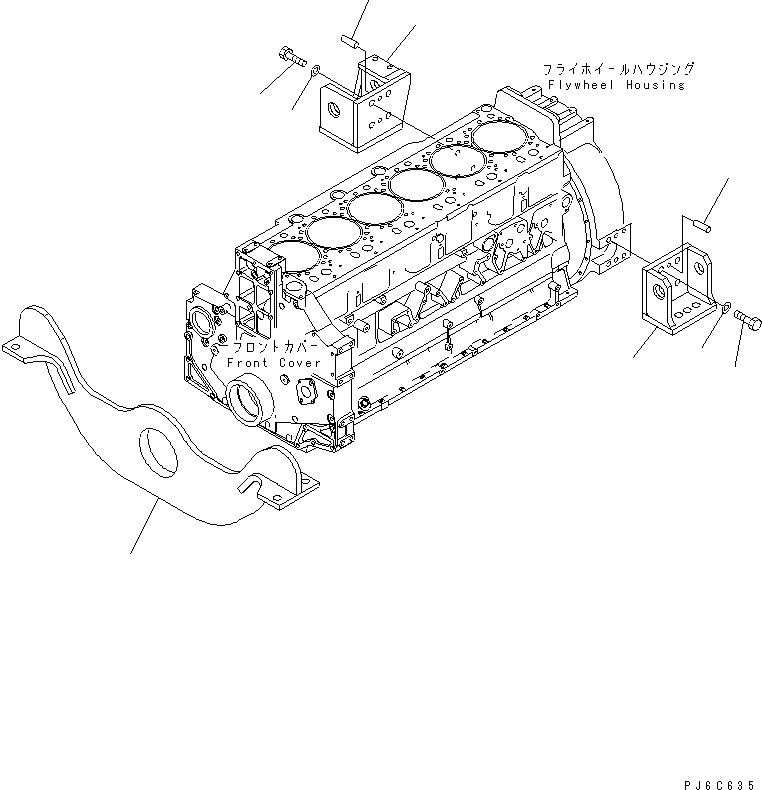 SUPPORT,FRONT 176-01-55110 KOMATSU
