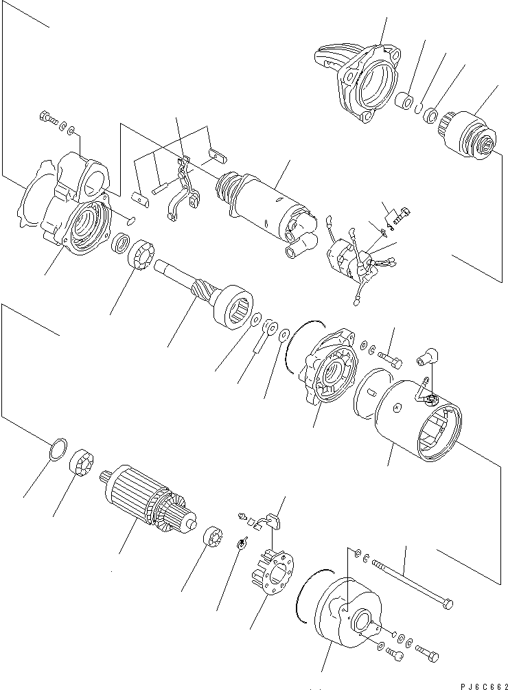 STARTING MOTOR ASS'Y,(7.5KW) 600-813-6630 KOMATSU