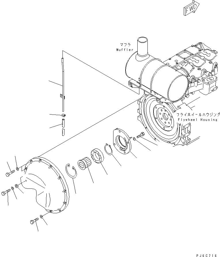 Упорное кольцо 205-91-71610 KOMATSU
