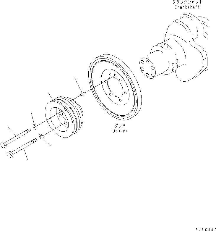 PULLEY, HARDENING 6154-31-1540 KOMATSU