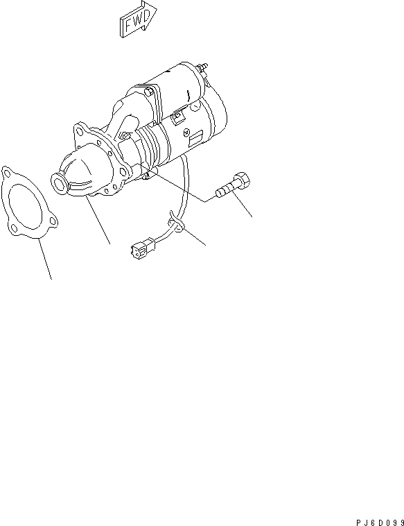 STARTING MOTOR ASS'Y,(11KW) (SEE FIG.A6210-D3E7) (600-813-9313) KOMATSU