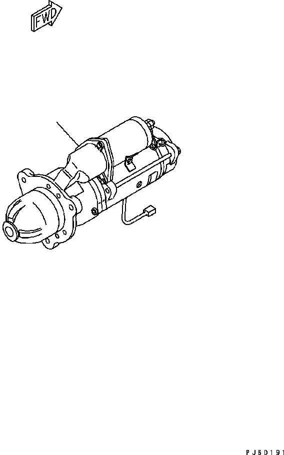 STARTING MOTOR ASS'Y,(7.5KW) (SEE FIG.A621P-02A9) (600-863-5910) KOMATSU