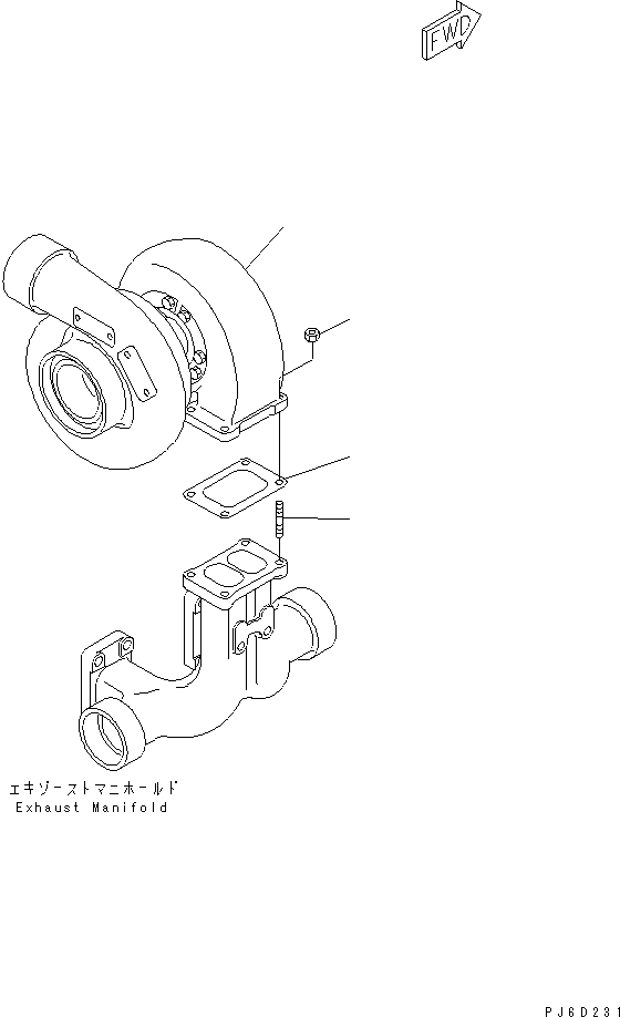 TURBOCHARGER ASS'Y,(SEE FIG.A1530-B6G5) (6505-61-5041) KOMATSU