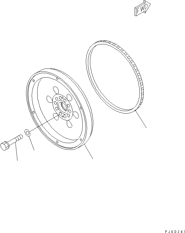 FLYWHEEL ASS'Y 6240-31-1200 KOMATSU