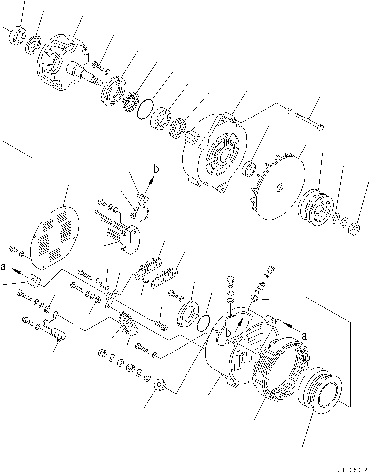 ALTERNATOR A. (50A) 600-821-9791 KOMATSU
