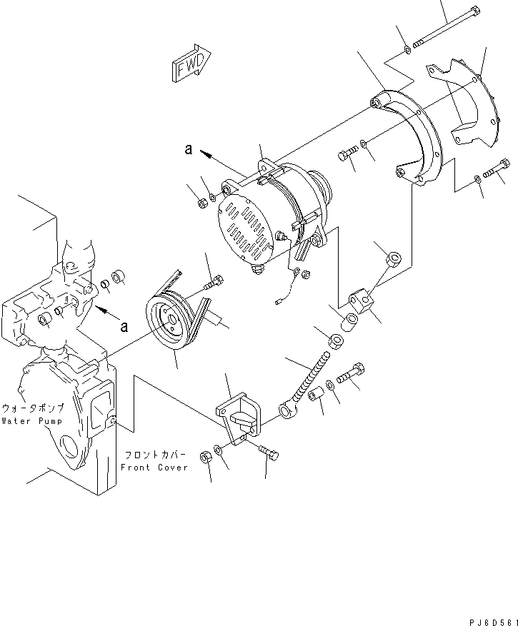 ALTERNATOR A. (75A) 600-821-9961 KOMATSU