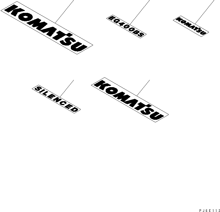 PLATE, MARK,EG400BS 6995-83-1141 KOMATSU