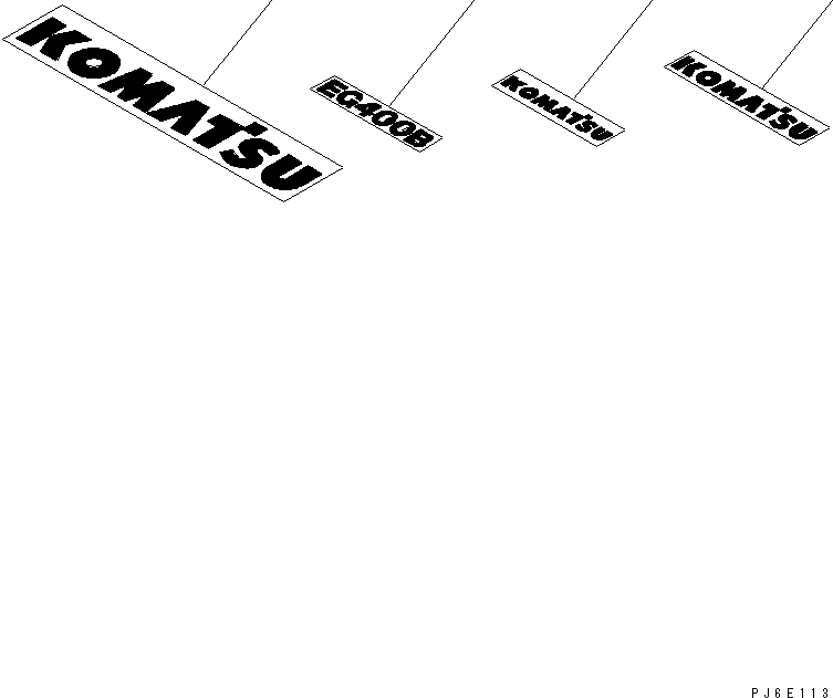 PLATE, MARK,EG400B 6995-83-1151 KOMATSU