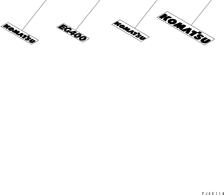 PLATE, MARK,EG400 6995-83-1161 KOMATSU