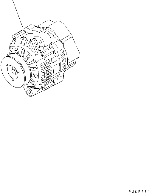 ALTERNATOR A. (35A),(SEE FIG. A601P-02C2) (600-861-3611) KOMATSU