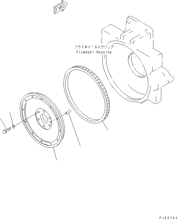 FLYWHEEL ASS'Y 6156-31-4641 KOMATSU