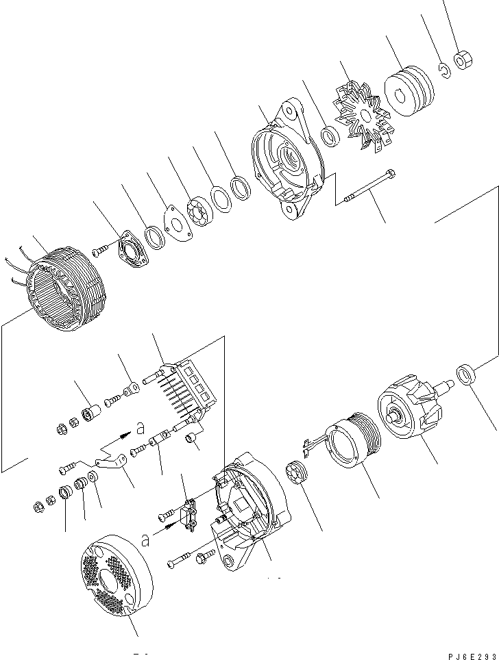 ALTERNATOR A. (35A) 600-825-3121 KOMATSU