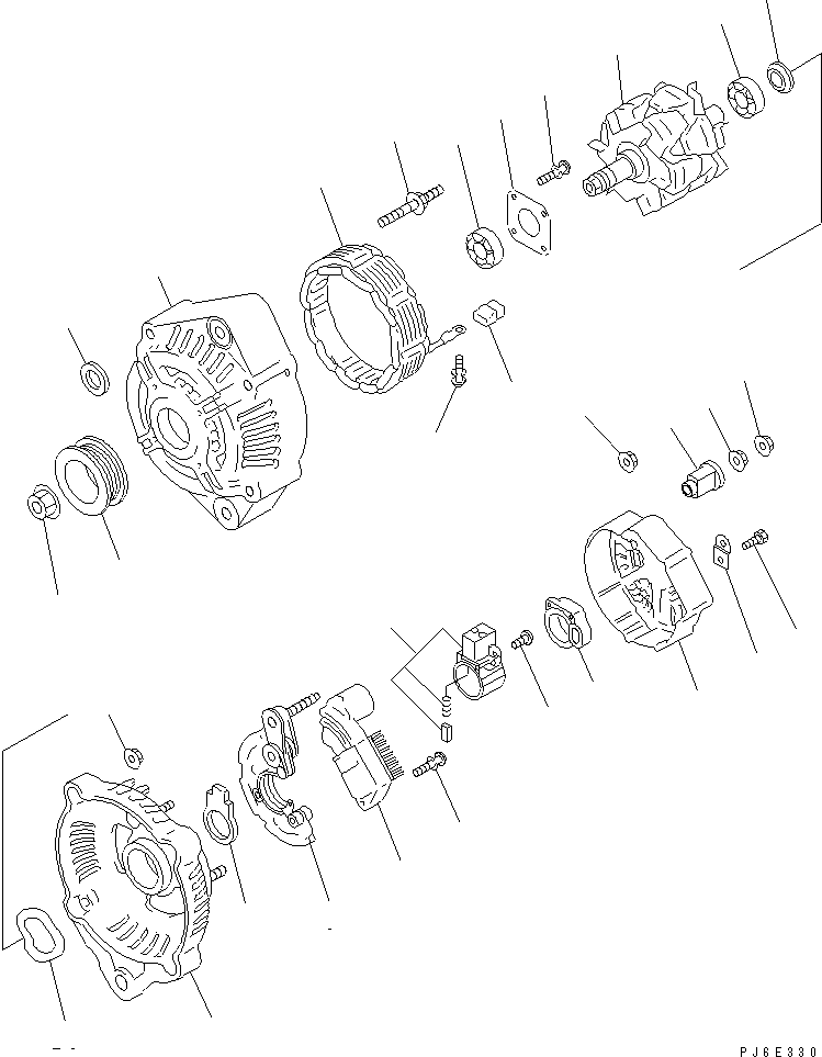 ALTERNATOR A. (35A) \0\600-861-3610 KOMATSU