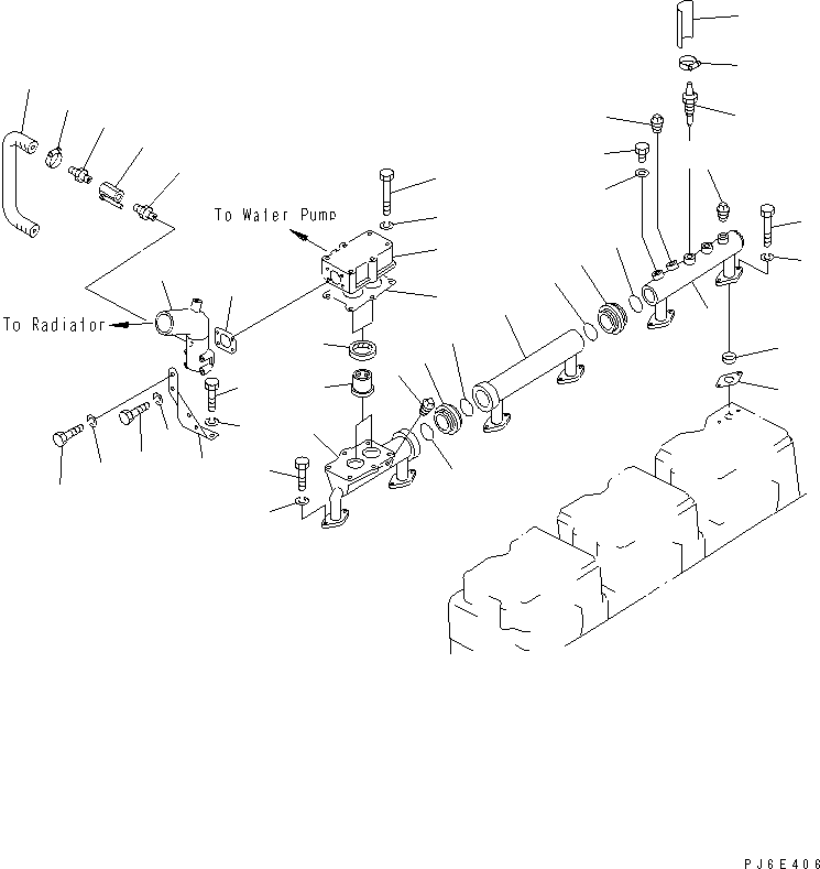 Ниппель 07327-10600 KOMATSU