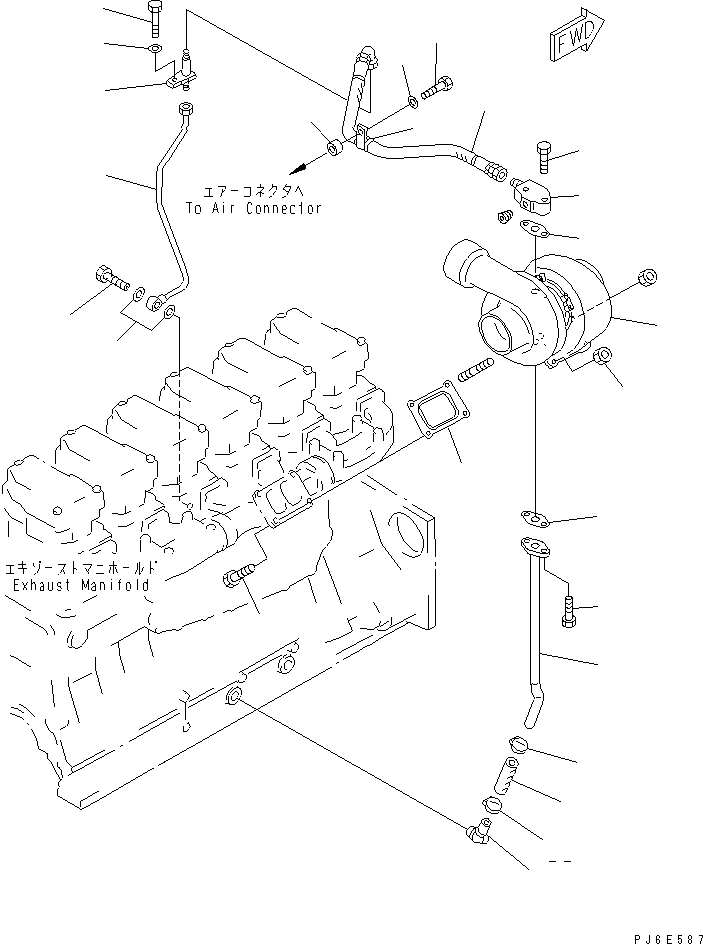 TURBOCHARGER ASS'Y,(SEE FIG.A153A-B4A3) (\1\6505-11-6476) KOMATSU