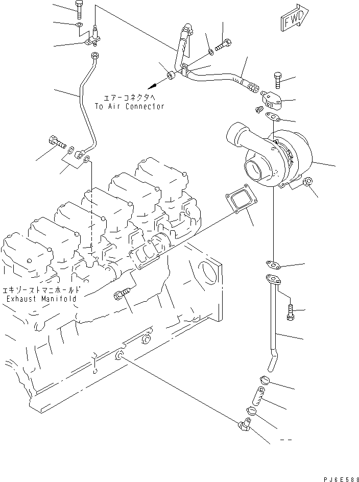 TURBOCHARGER ASS'Y,(SEE FIG.A1530-B4A3) (\0\6505-52-5350) KOMATSU