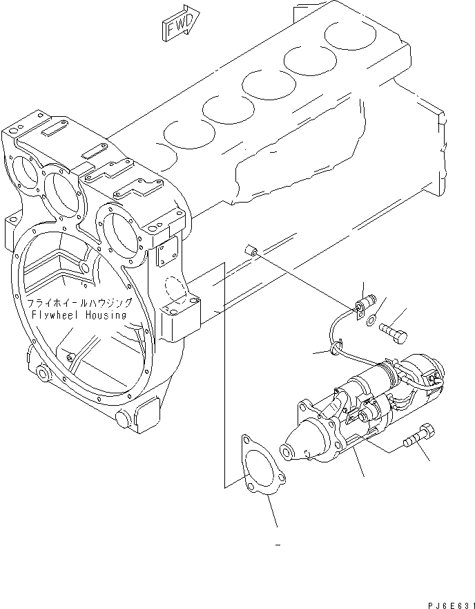 STARTING MOTOR ASS'Y,(11KW) (SEE FIG.A6210-D4A7) (600-813-9610) KOMATSU