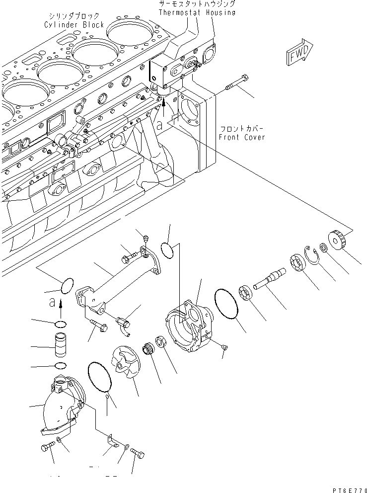 Водяной насос в сборе \0\6240-61-1101 KOMATSU