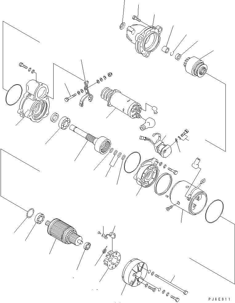 STARTING MOTOR ASS'Y,(7.5KW) 600-813-7151 KOMATSU