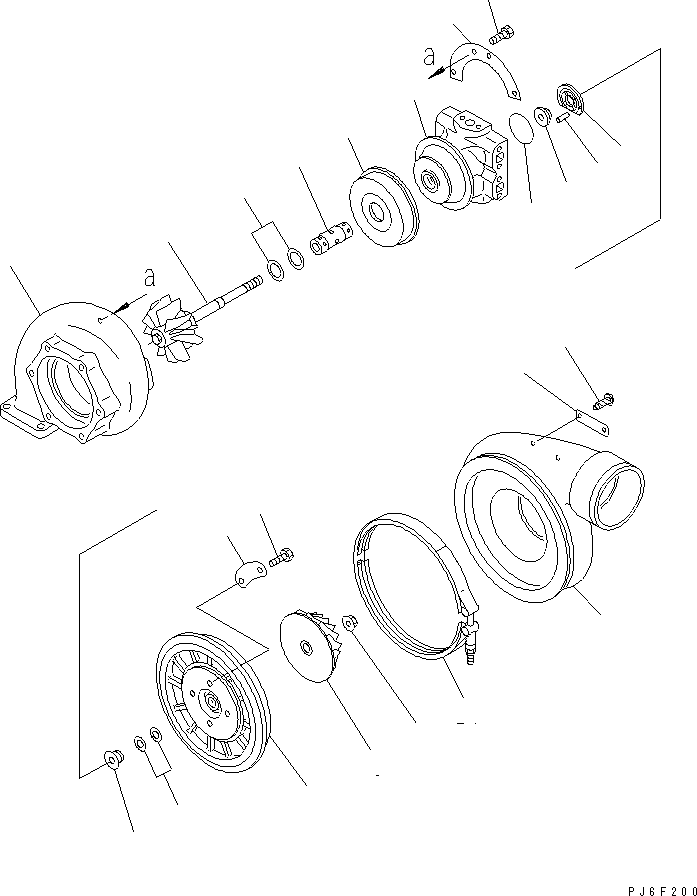HOUSING,TURBINE 6505-63-4370 KOMATSU