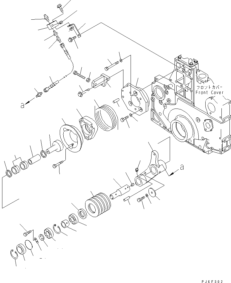 TENSION PULLEY ASS'Y 6218-61-3830 KOMATSU