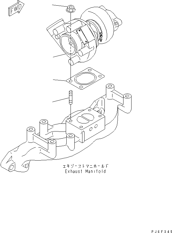 TURBOCHARGER ASS'Y,(SEE FIG.A1530-B0E5) (6205-81-8291) KOMATSU