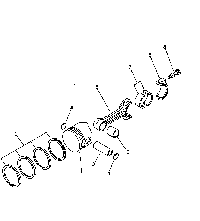 Комплект поршневых колец YM705270-22501 KOMATSU
