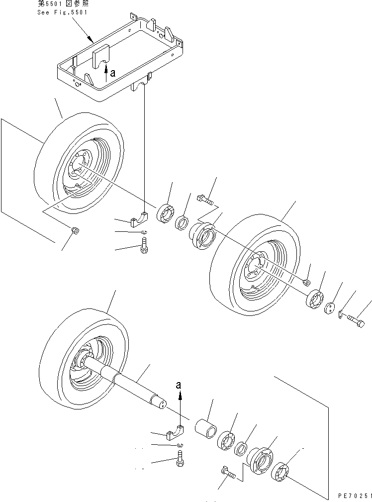 AXLE 266-70-71410 KOMATSU