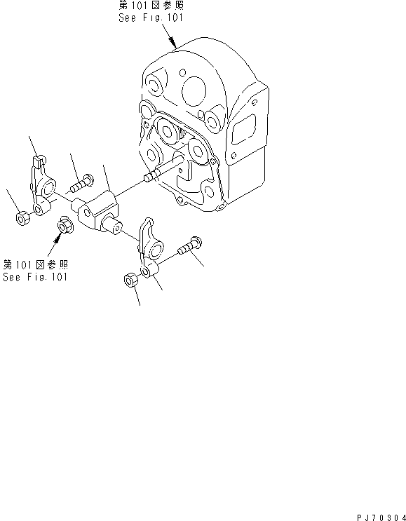 SUPPORT,ROCKER ARM YM105090-11290 KOMATSU