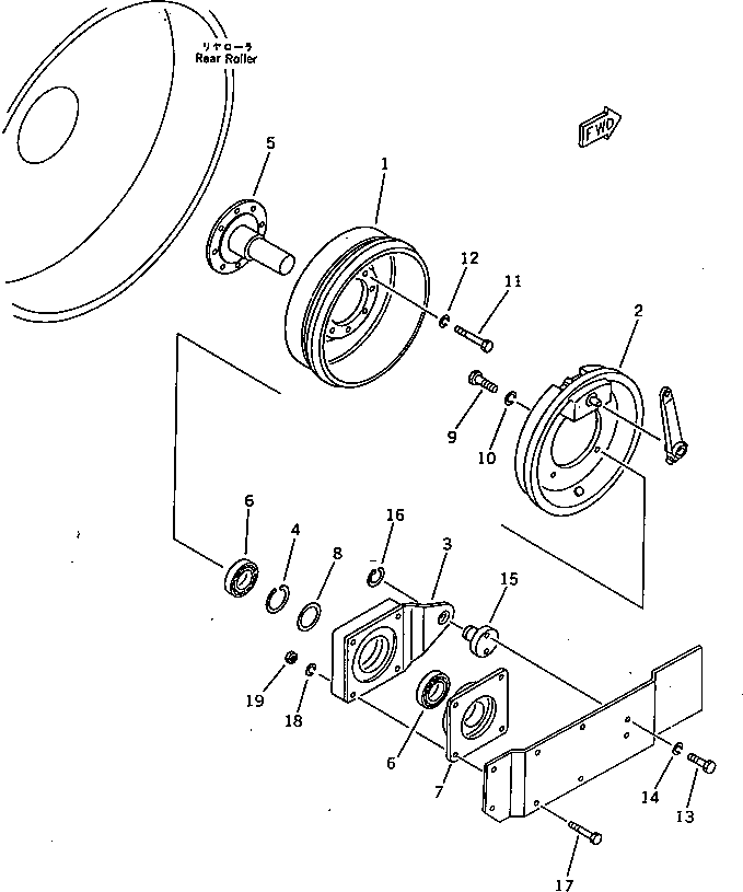 FLANGE,AXLE 2691-5-32100 KOMATSU