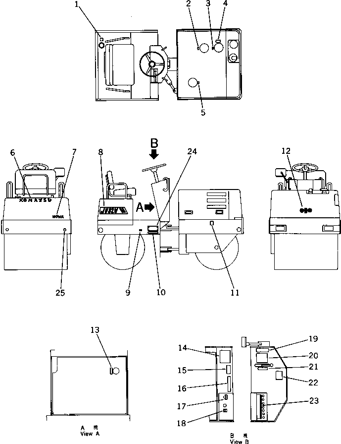 Табличка 265-91-11210 KOMATSU