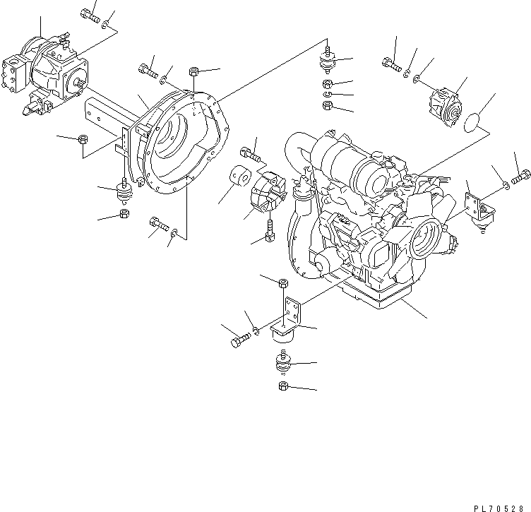 ENGINE ASS'Y 266-52-81500 KOMATSU