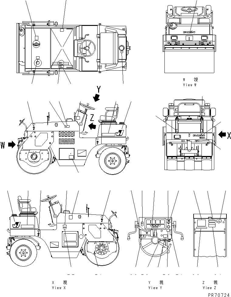 PLATE¤ NAME,MACHINE NO. 26991-11-721 KOMATSU