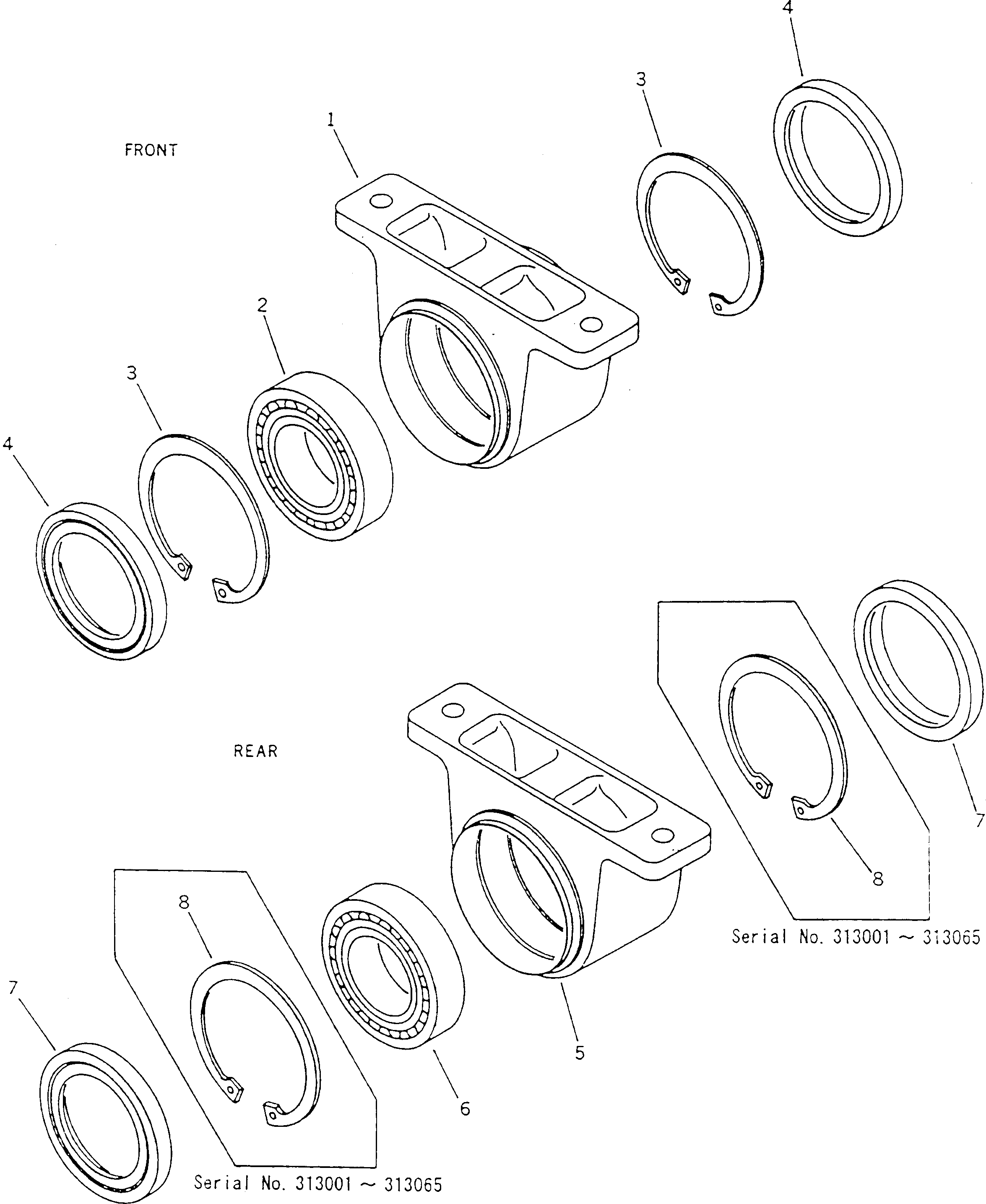 BEARING ASS'Y,REAR BW153095 KOMATSU