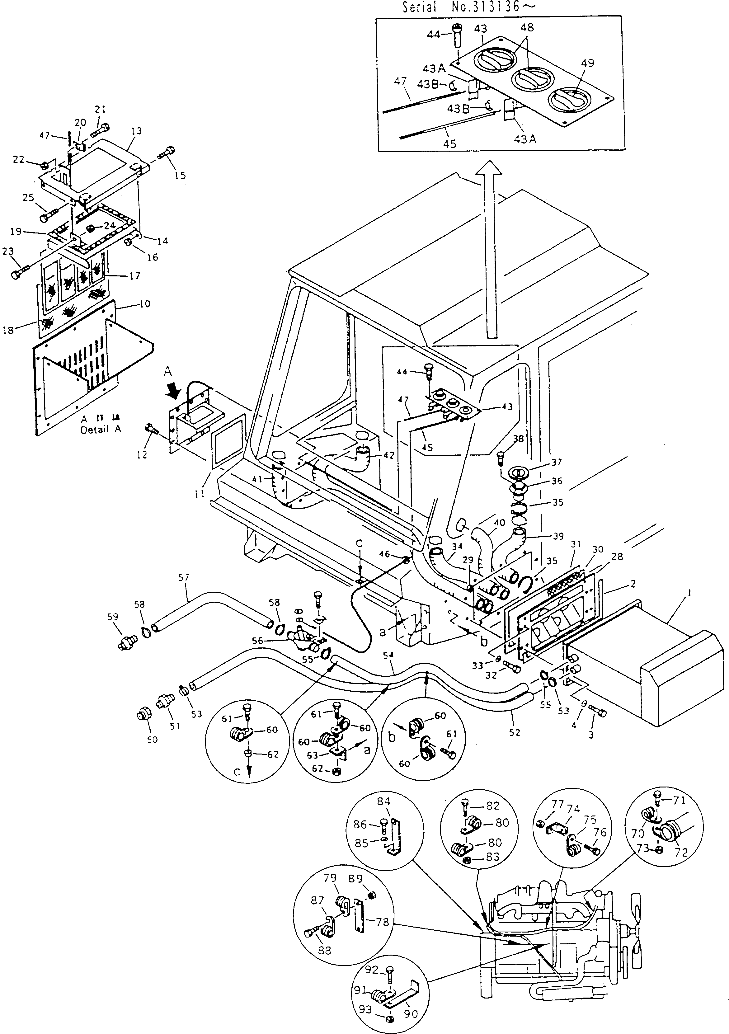 Кабель BW034787 KOMATSU