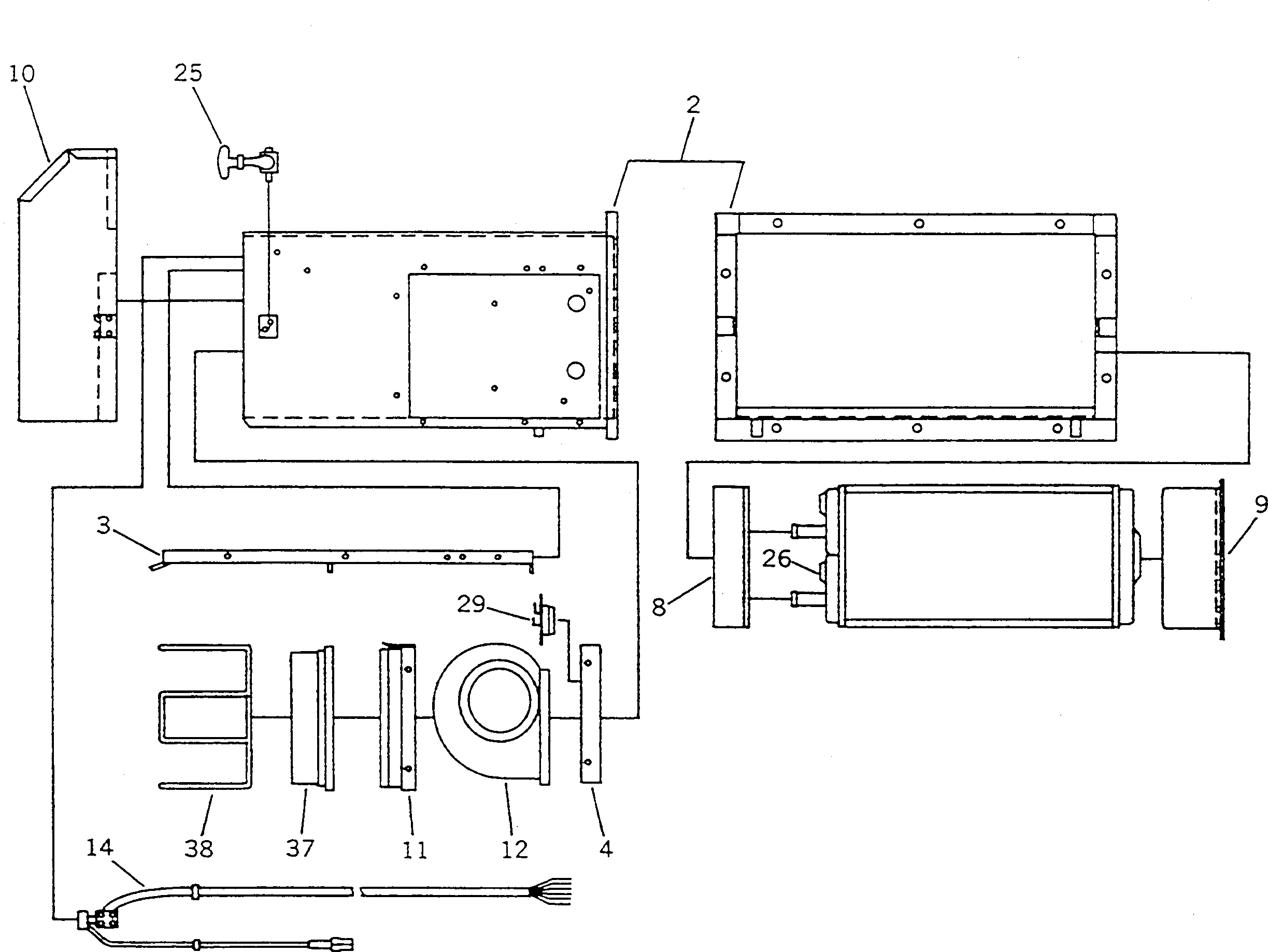 AIR HEATER ASS'Y BW057754 KOMATSU