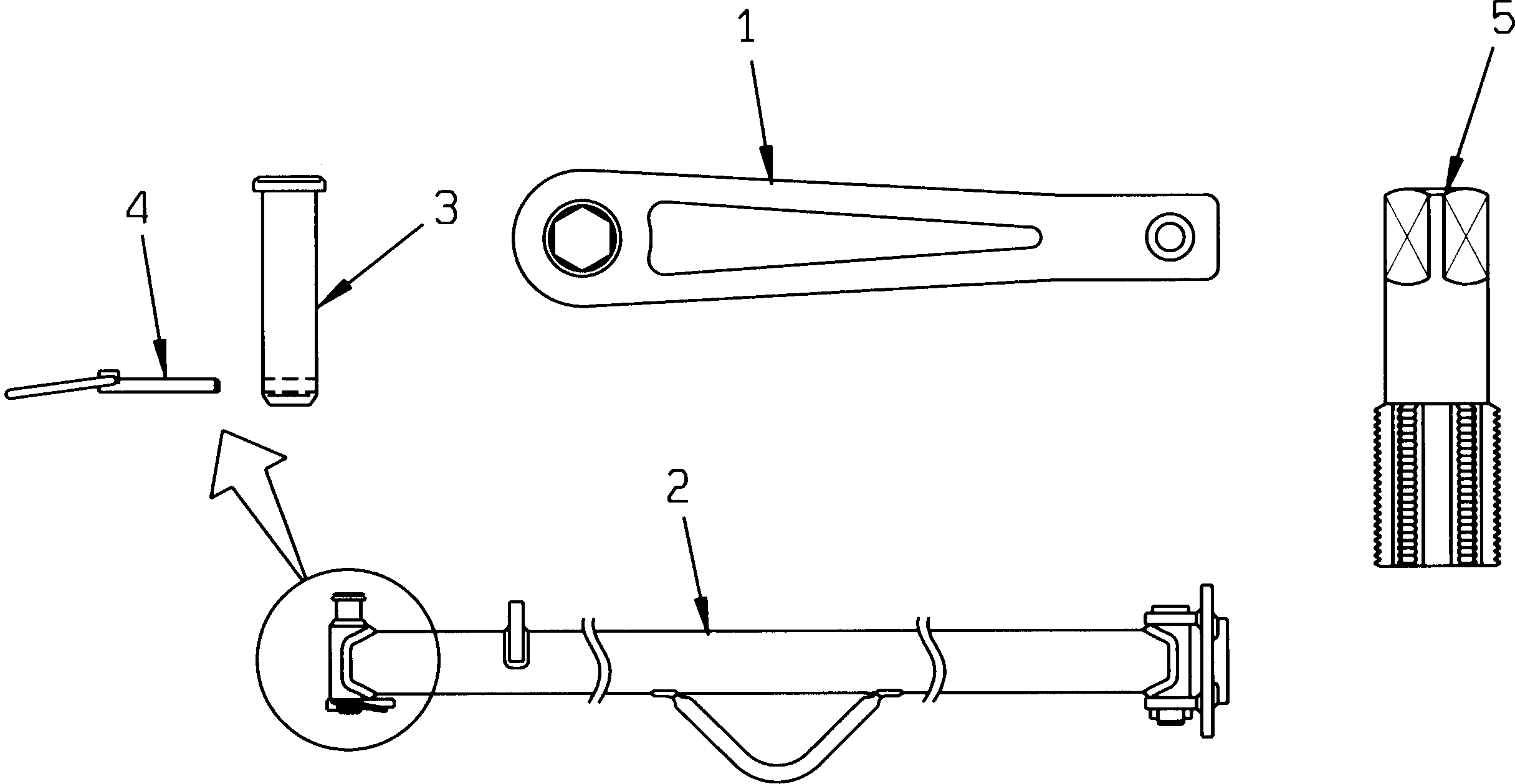 THREAD PIN(M36) PZKV010682 KOMATSU