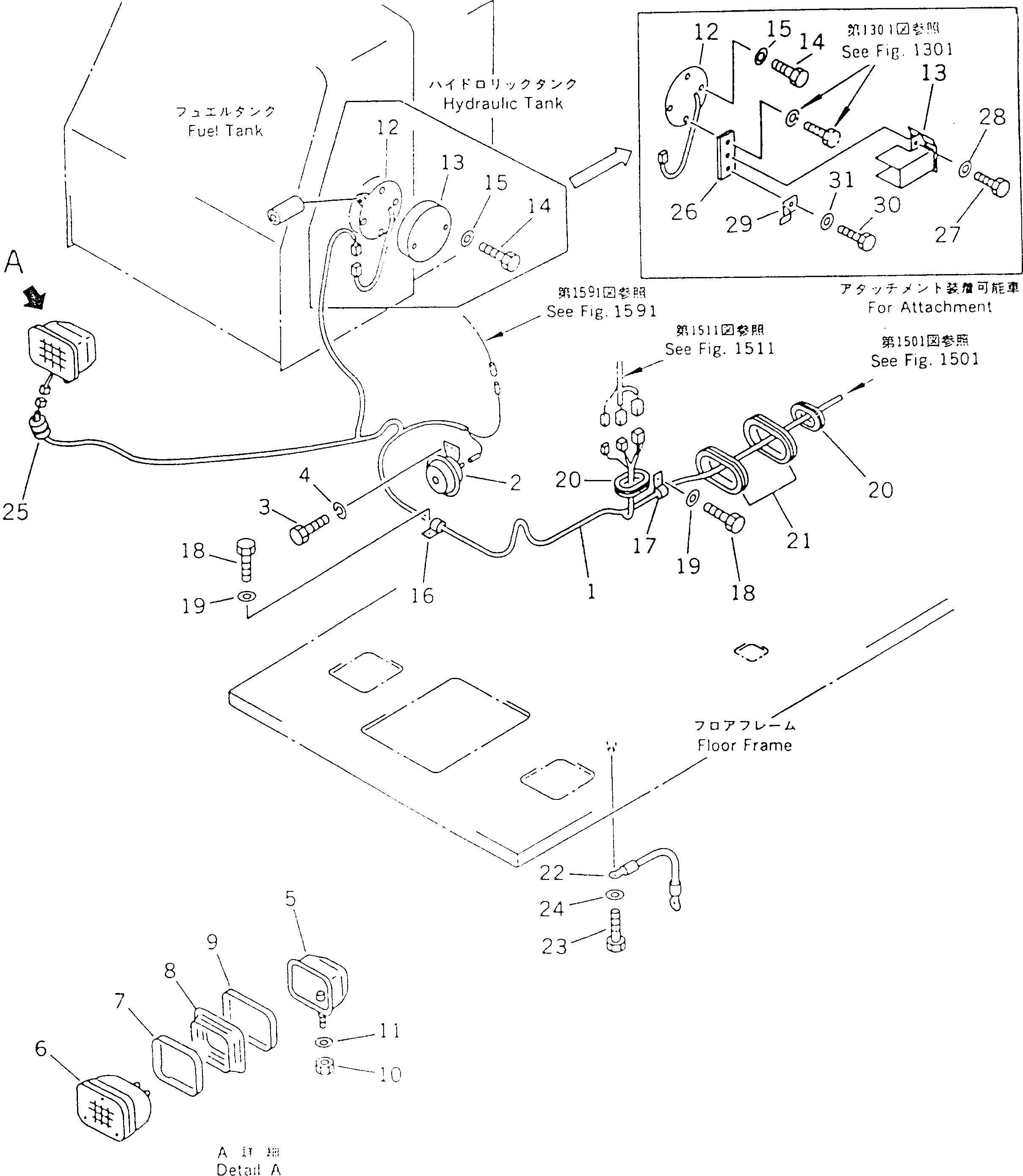 WIRE ASS'Y,(SEE FIG.1502) (201-06-63250) KOMATSU