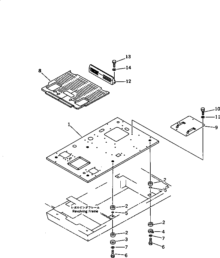 MAT,FLOOR (EXCEPT JAPAN) 201-910-6870 KOMATSU