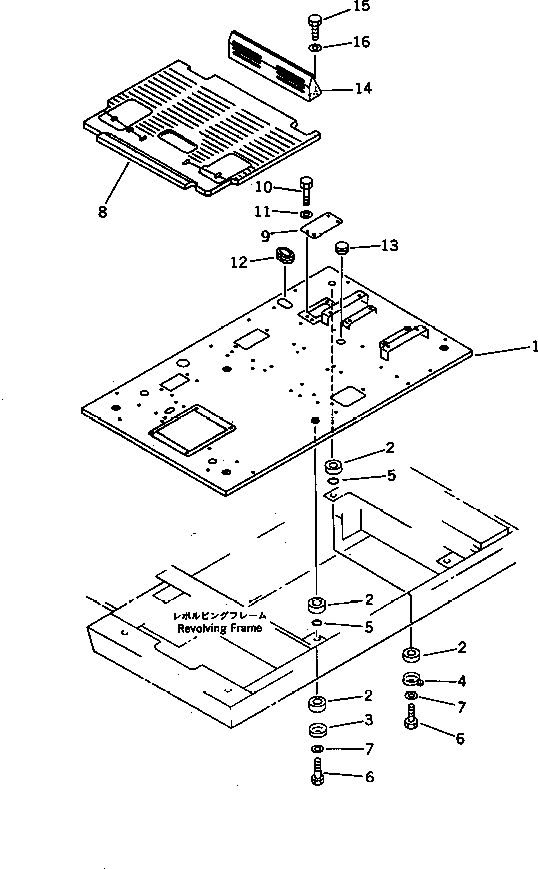 MAT,FLOOR (FOR WITH DEF. AND ATT.) 202-973-6670 KOMATSU