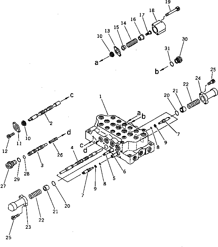 Клапан в сборе 709-25-13203 KOMATSU