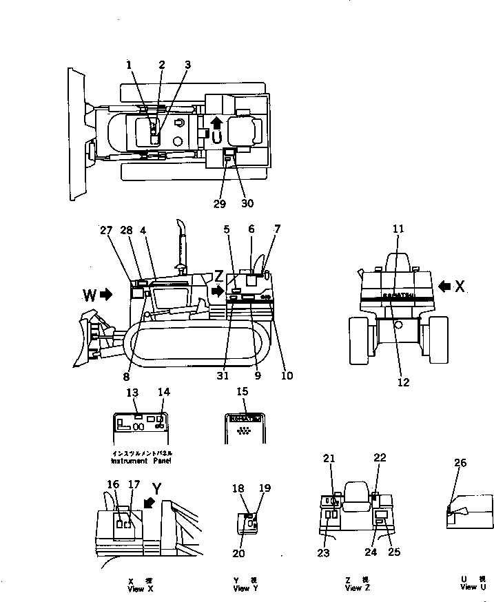 PLATE, MARK,D31E 114-98-41320 KOMATSU