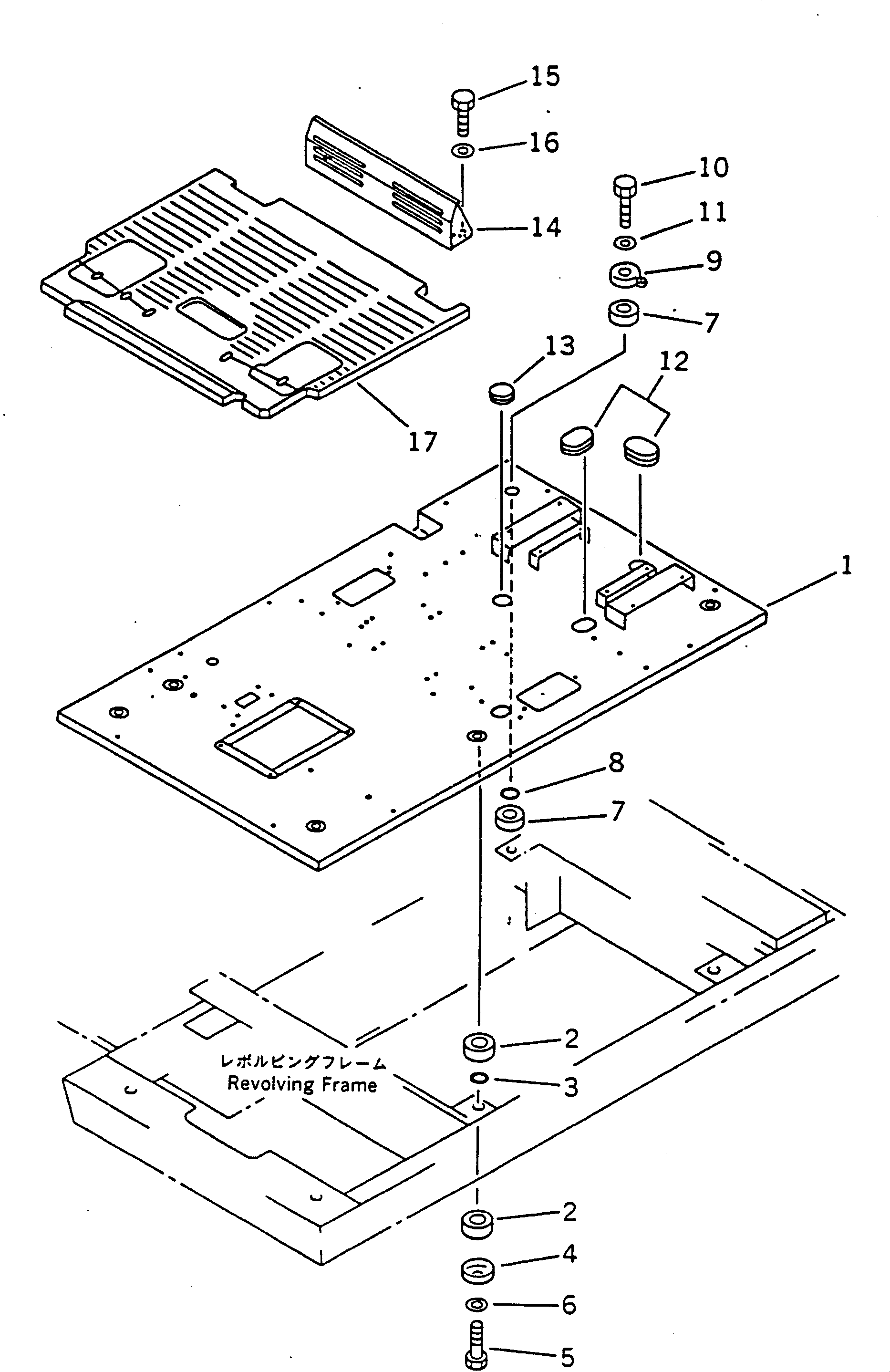 MAT,FLOOR (2-ACTUATER ATTACHMENT) 202-973-6630 KOMATSU