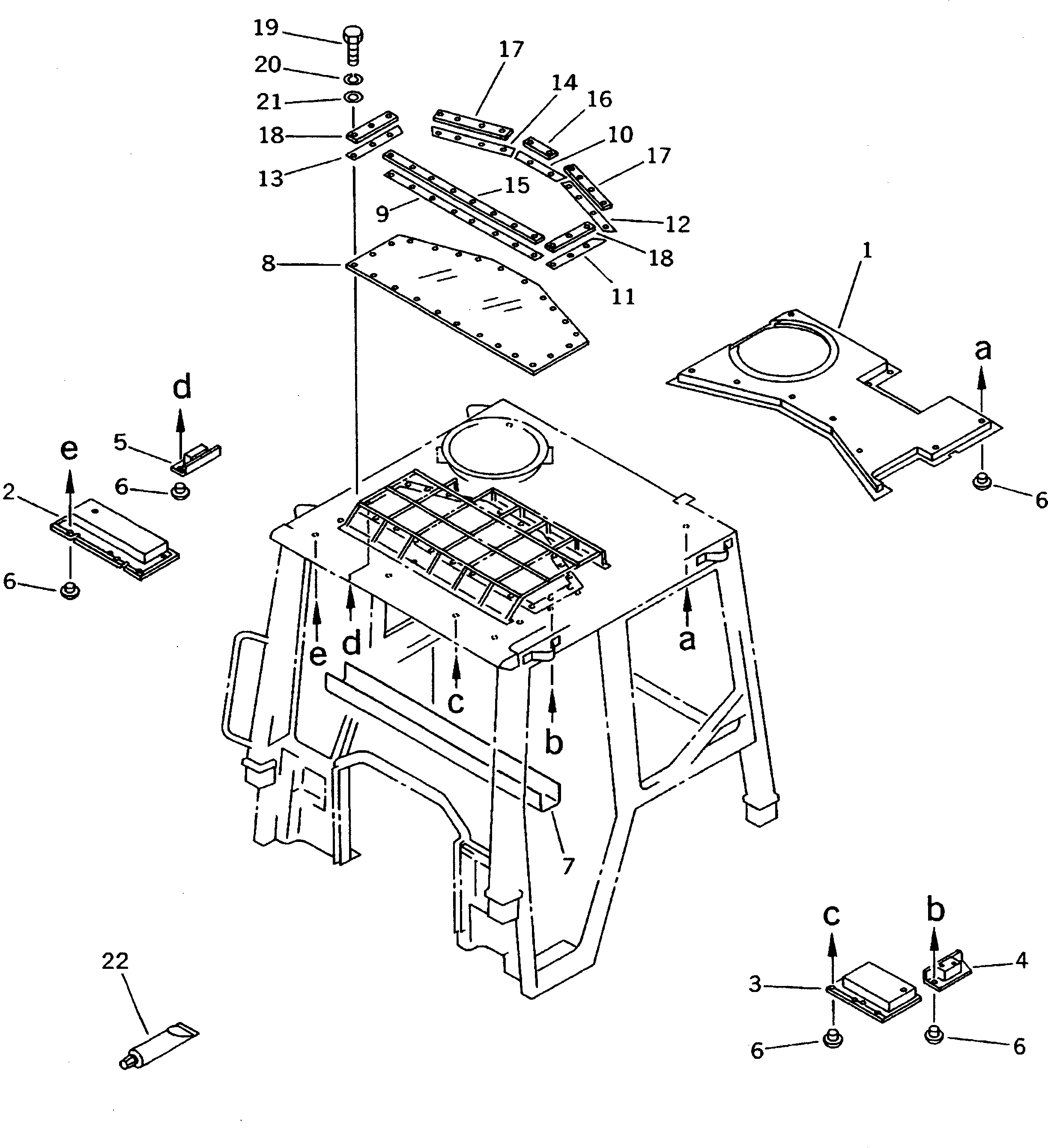 ROOF,SUN 104-Z11-2170 KOMATSU