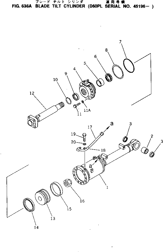 CYLINDER GROUP,TILT (\8\14F-63-X3030) KOMATSU