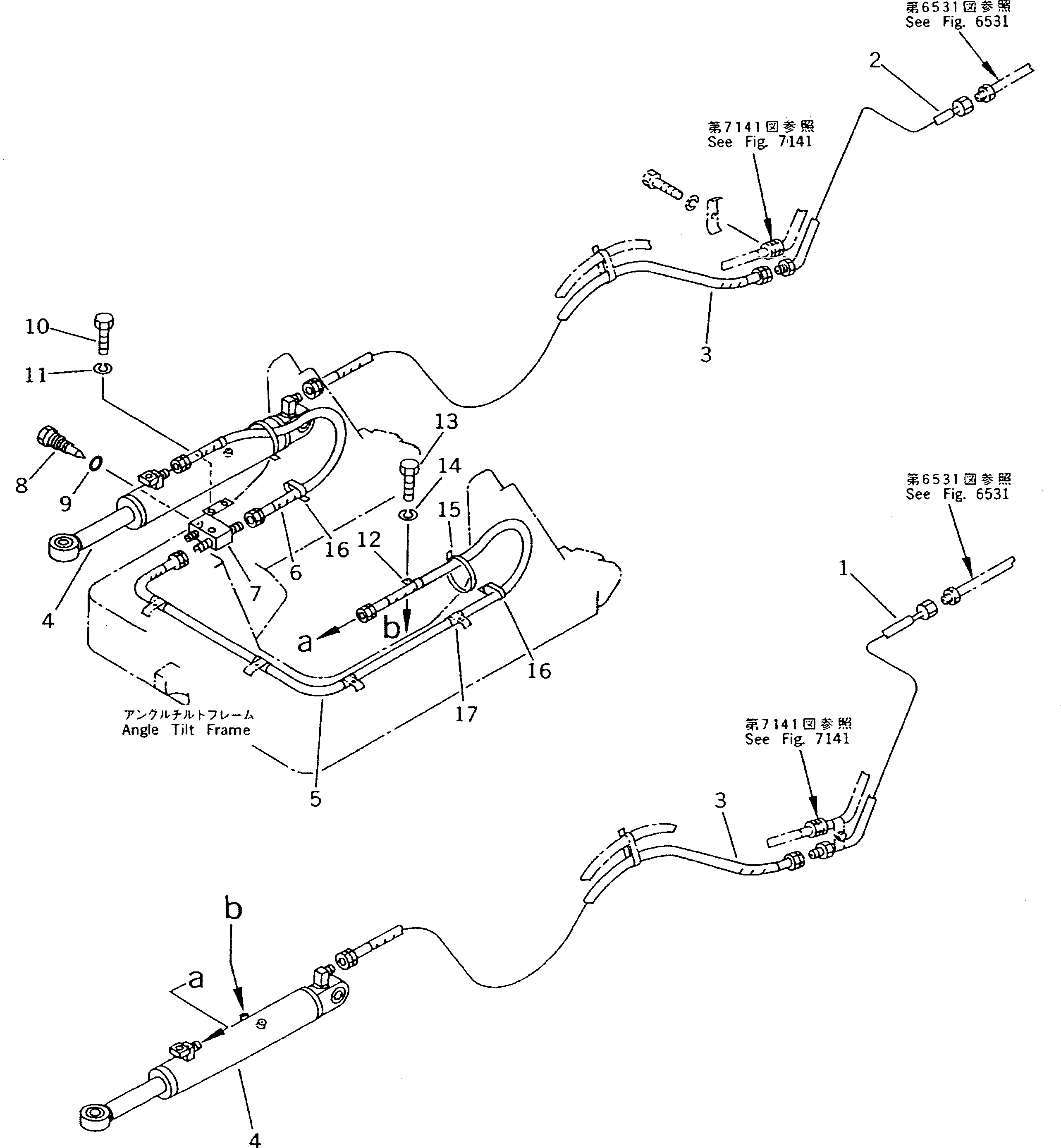 Трубка правая 104-62-38211 KOMATSU